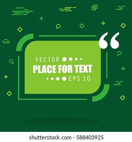 Abstract concept vector empty speech square quote text bubble. For web and mobile app isolated on background, illustration template design, creative presentation, business infographic social media.