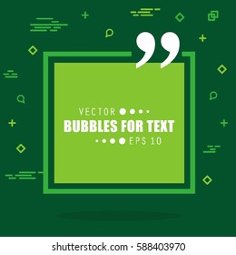 Abstract concept vector empty speech square quote text bubble. For web and mobile app isolated on background, illustration template design, creative presentation, business infographic social media.