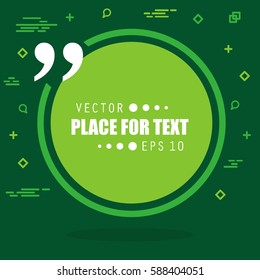 Abstract concept vector empty speech square quote text bubble. For web and mobile app isolated on background, illustration template design, creative presentation, business infographic social media.