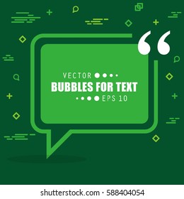 Abstract concept vector empty speech square quote text bubble. For web and mobile app isolated on background, illustration template design, creative presentation, business infographic social media.