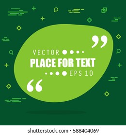 Abstract concept vector empty speech square quote text bubble. For web and mobile app isolated on background, illustration template design, creative presentation, business infographic social media.