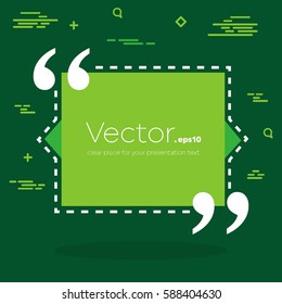 Abstract concept vector empty speech square quote text bubble. For web and mobile app isolated on background, illustration template design, creative presentation, business infographic social media.