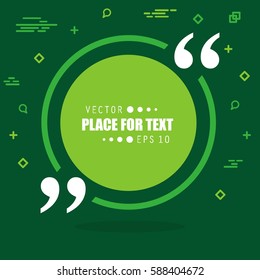 Abstract concept vector empty speech square quote text bubble. For web and mobile app isolated on background, illustration template design, creative presentation, business infographic social media.