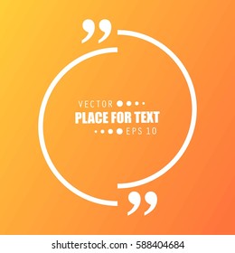 Abstract concept vector empty speech square quote text bubble. For web and mobile app isolated on background, illustration template design, creative presentation, business infographic social media.
