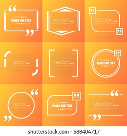 Abstract concept vector empty speech square quote text bubble. For web and mobile app isolated on background, illustration template design, creative presentation, business infographic social media.