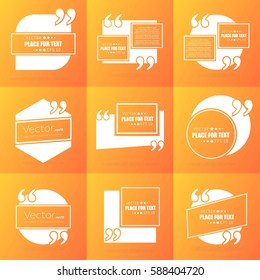 Abstract concept vector empty speech square quote text bubble. For web and mobile app isolated on background, illustration template design, creative presentation, business infographic social media.