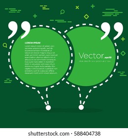 Abstract concept vector empty speech square quote text bubble. For web and mobile app isolated on background, illustration template design, creative presentation, business infographic social media.