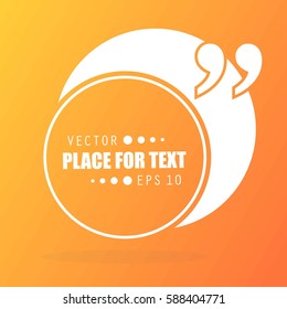 Abstract concept vector empty speech square quote text bubble. For web and mobile app isolated on background, illustration template design, creative presentation, business infographic social media.