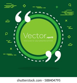 Abstract concept vector empty speech square quote text bubble. For web and mobile app isolated on background, illustration template design, creative presentation, business infographic social media.
