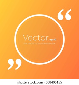Abstract concept vector empty speech square quote text bubble. For web and mobile app isolated on background, illustration template design, creative presentation, business infographic social media.