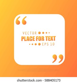 Abstract concept vector empty speech square quote text bubble. For web and mobile app isolated on background, illustration template design, creative presentation, business infographic social media.