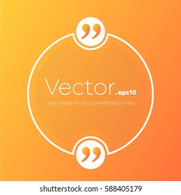 Abstract concept vector empty speech square quote text bubble. For web and mobile app isolated on background, illustration template design, creative presentation, business infographic social media.