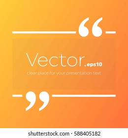 Abstract concept vector empty speech square quote text bubble. For web and mobile app isolated on background, illustration template design, creative presentation, business infographic social media.