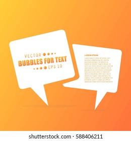 Abstract concept vector empty speech square quote text bubble. For web and mobile app isolated on background, illustration template design, creative presentation, business infographic social media.