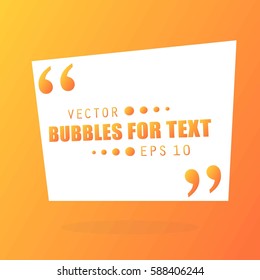Abstract concept vector empty speech square quote text bubble. For web and mobile app isolated on background, illustration template design, creative presentation, business infographic social media.