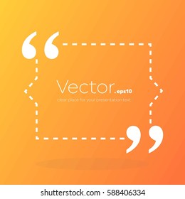 Abstract concept vector empty speech square quote text bubble. For web and mobile app isolated on background, illustration template design, creative presentation, business infographic social media.
