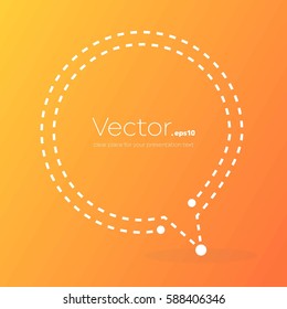 Abstract concept vector empty speech square quote text bubble. For web and mobile app isolated on background, illustration template design, creative presentation, business infographic social media.