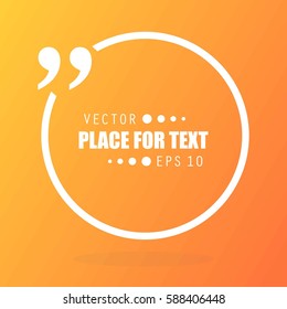 Abstract concept vector empty speech square quote text bubble. For web and mobile app isolated on background, illustration template design, creative presentation, business infographic social media.