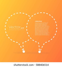 Abstract concept vector empty speech square quote text bubble. For web and mobile app isolated on background, illustration template design, creative presentation, business infographic social media.