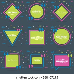 Abstract concept vector empty speech square quote text bubble. For web and mobile app isolated on background, illustration template design, creative presentation, business infographic social media.