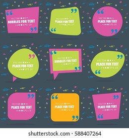 Abstract concept vector empty speech square quote text bubble. For web and mobile app isolated on background, illustration template design, creative presentation, business infographic social media.