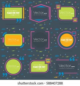 Abstract concept vector empty speech square quote text bubble. For web and mobile app isolated on background, illustration template design, creative presentation, business infographic social media.