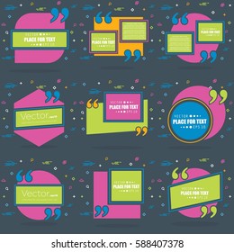 Abstract concept vector empty speech square quote text bubble. For web and mobile app isolated on background, illustration template design, creative presentation, business infographic social media.