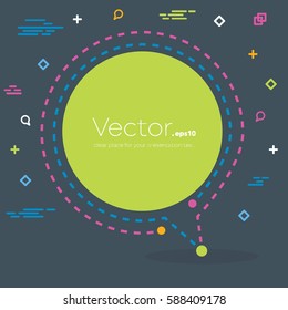 Abstract concept vector empty speech square quote text bubble. For web and mobile app isolated on background, illustration template design, creative presentation, business infographic social media.