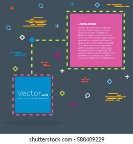 Abstract concept vector empty speech square quote text bubble. For web and mobile app isolated on background, illustration template design, creative presentation, business infographic social media.