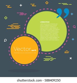 Abstract concept vector empty speech square quote text bubble. For web and mobile app isolated on background, illustration template design, creative presentation, business infographic social media.