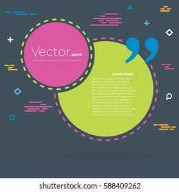 Abstract concept vector empty speech square quote text bubble. For web and mobile app isolated on background, illustration template design, creative presentation, business infographic social media.