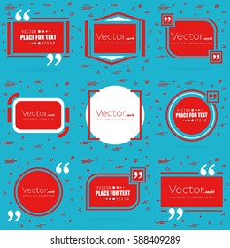 Abstract concept vector empty speech square quote text bubble. For web and mobile app isolated on background, illustration template design, creative presentation, business infographic social media.