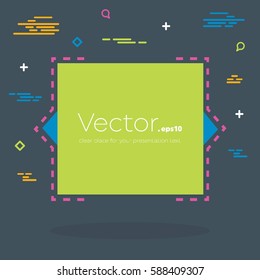 Abstract concept vector empty speech square quote text bubble. For web and mobile app isolated on background, illustration template design, creative presentation, business infographic social media.