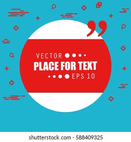 Abstract concept vector empty speech square quote text bubble. For web and mobile app isolated on background, illustration template design, creative presentation, business infographic social media.