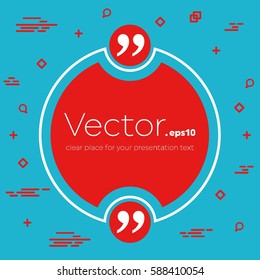 Abstract concept vector empty speech square quote text bubble. For web and mobile app isolated on background, illustration template design, creative presentation, business infographic social media.