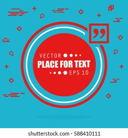Abstract concept vector empty speech square quote text bubble. For web and mobile app isolated on background, illustration template design, creative presentation, business infographic social media.