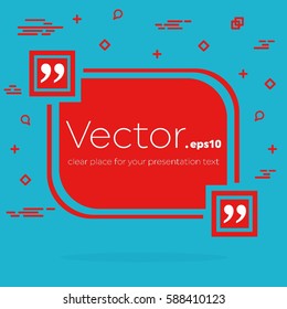 Abstract concept vector empty speech square quote text bubble. For web and mobile app isolated on background, illustration template design, creative presentation, business infographic social media.