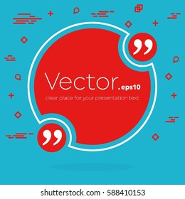 Abstract concept vector empty speech square quote text bubble. For web and mobile app isolated on background, illustration template design, creative presentation, business infographic social media.