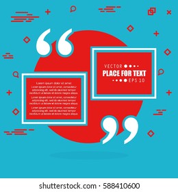 Abstract concept vector empty speech square quote text bubble. For web and mobile app isolated on background, illustration template design, creative presentation, business infographic social media.