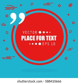 Abstract concept vector empty speech square quote text bubble. For web and mobile app isolated on background, illustration template design, creative presentation, business infographic social media.