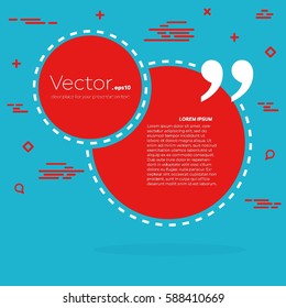 Abstract concept vector empty speech square quote text bubble. For web and mobile app isolated on background, illustration template design, creative presentation, business infographic social media.