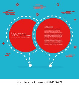 Abstract concept vector empty speech square quote text bubble. For web and mobile app isolated on background, illustration template design, creative presentation, business infographic social media.