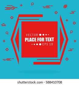Abstract concept vector empty speech square quote text bubble. For web and mobile app isolated on background, illustration template design, creative presentation, business infographic social media.