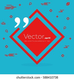 Abstract concept vector empty speech square quote text bubble. For web and mobile app isolated on background, illustration template design, creative presentation, business infographic social media.