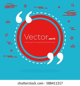 Abstract concept vector empty speech square quote text bubble. For web and mobile app isolated on background, illustration template design, creative presentation, business infographic social media.