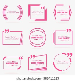 Abstract concept vector empty speech square quote text bubble. For web and mobile app isolated on background, illustration template design, creative presentation, business infographic social media.
