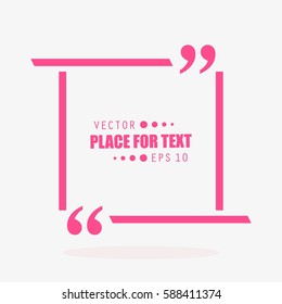 Abstract concept vector empty speech square quote text bubble. For web and mobile app isolated on background, illustration template design, creative presentation, business infographic social media.