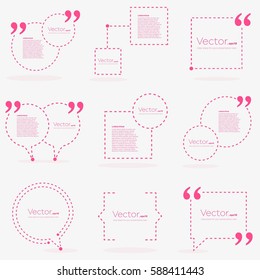 Abstract concept vector empty speech square quote text bubble. For web and mobile app isolated on background, illustration template design, creative presentation, business infographic social media.