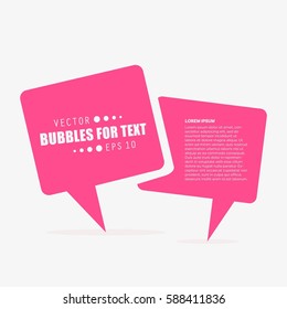 Abstract concept vector empty speech square quote text bubble. For web and mobile app isolated on background, illustration template design, creative presentation, business infographic social media.