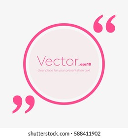 Abstract concept vector empty speech square quote text bubble. For web and mobile app isolated on background, illustration template design, creative presentation, business infographic social media.